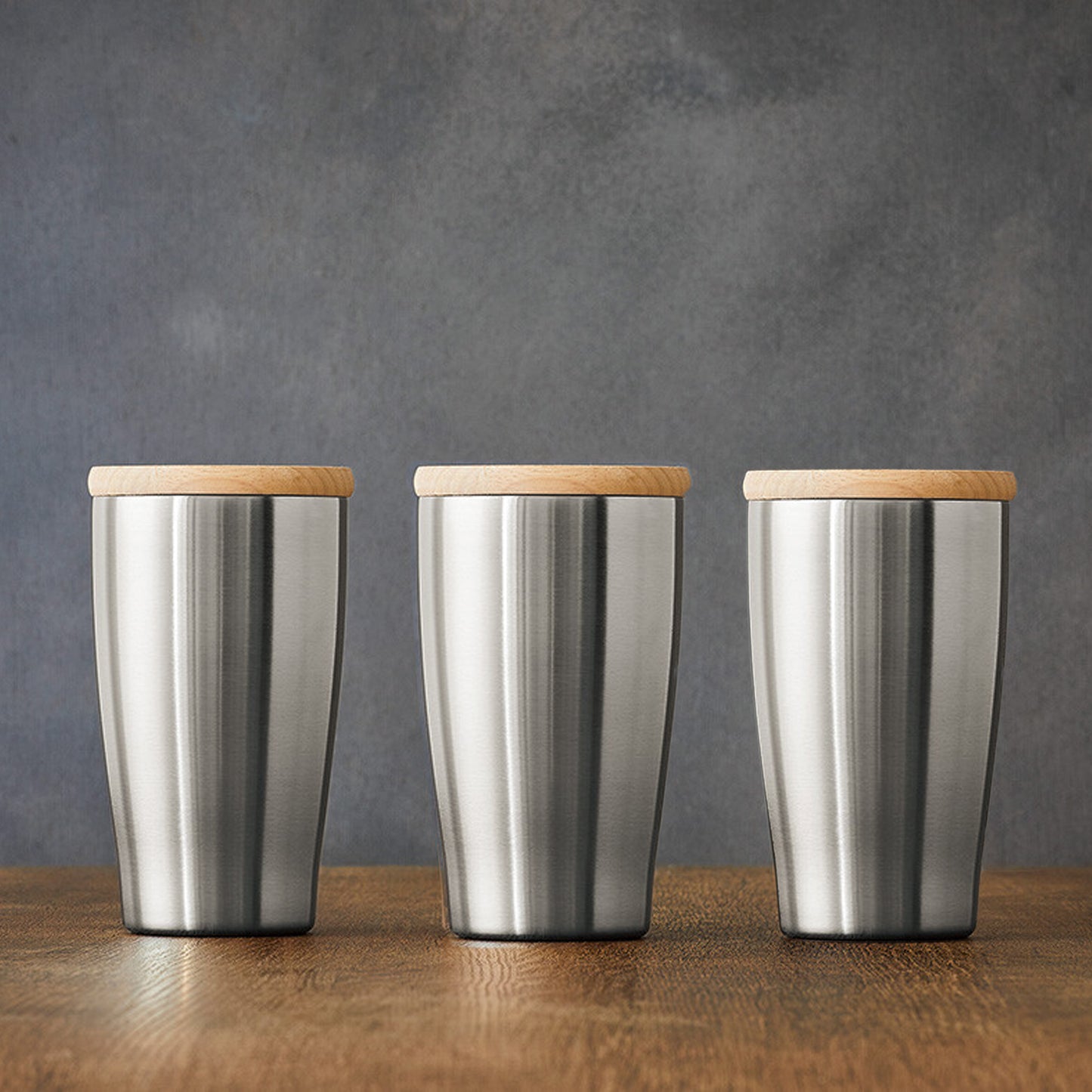 Woodcap stainless tumbler